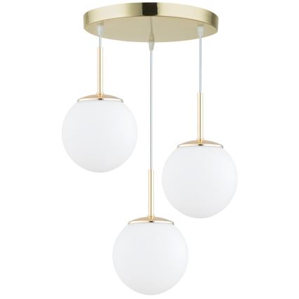 Brilagi - Κρεμαστό φωτιστικό MILO με καλώδιο 3xE27/60W/230V, χρυσό