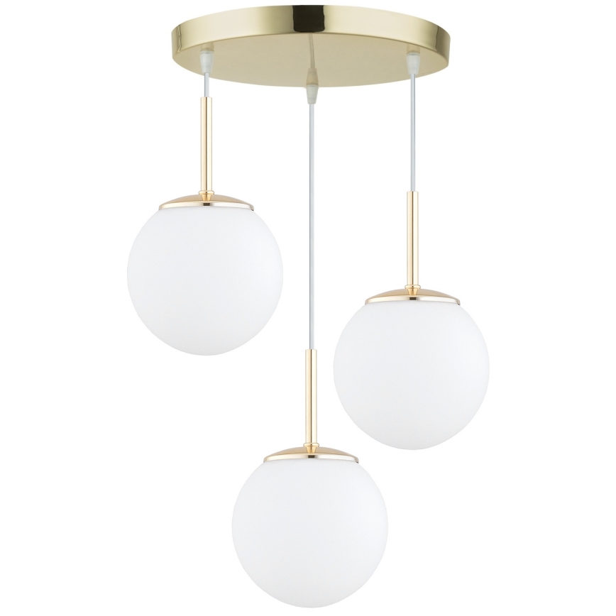 Brilagi - Κρεμαστό φωτιστικό MILO με καλώδιο 3xE27/60W/230V, χρυσό