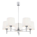 Brilagi - Κρεμαστό φωτιστικό MONTE με ράβδο 5xE27/15W/230V κρεμ/γυαλιστερό χρώμιο