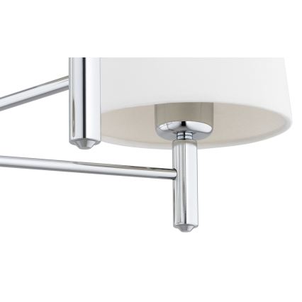 Brilagi - Κρεμαστό φωτιστικό MONTE με ράβδο 5xE27/60W/230V κρεμ/γυαλιστερό χρώμιο