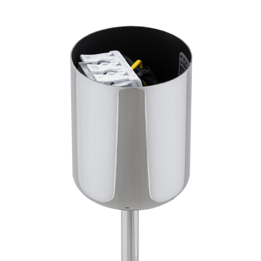 Brilagi - Κρεμαστό φωτιστικό MONTE με ράβδο 5xE27/60W/230V κρεμ/γυαλιστερό χρώμιο