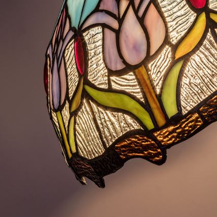 Brilagi - Κρεμαστό φωτιστικό στυλ Tiffany με βιτρώ σε αλυσίδα LORAS 2xE27/60W/230V