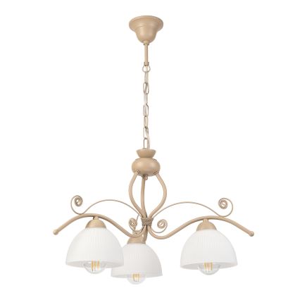 Brilagi - Κρεμαστό φωτιστικό σε αλυσίδα ANTICO MODERN 3xE27/60W/230V μπεζ