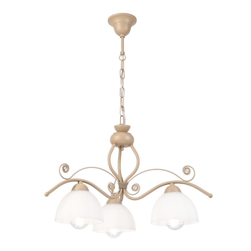 Brilagi - Κρεμαστό φωτιστικό σε αλυσίδα ANTICO MODERN 3xE27/60W/230V μπεζ