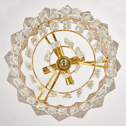 Brilagi - Κρεμαστό φωτιστικό σε αλυσίδα CRISTAL, 5xE14/40W/230V, διάμ. 38 εκ., χρυσό/μαύρο