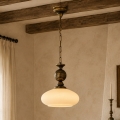 BRILAGI - Κρεμαστό φωτιστικό σε αλυσίδα MOLLERO 1xE27/15W/230V Ø 24 cm μπρονζέ/πατίνα