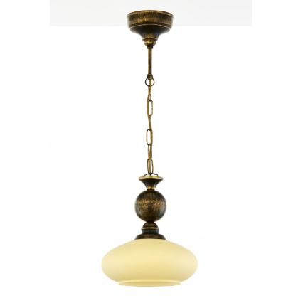 Brilagi - Κρεμαστό φωτιστικό σε αλυσίδα MOLLERO 1xE27/15W/230V Ø 24 cm μπρονζέ/πατίνα
