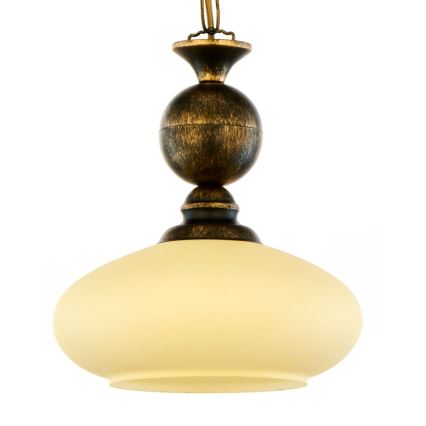 Brilagi - Κρεμαστό φωτιστικό σε αλυσίδα MOLLERO 1xE27/15W/230V Ø 24 cm μπρονζέ/πατίνα