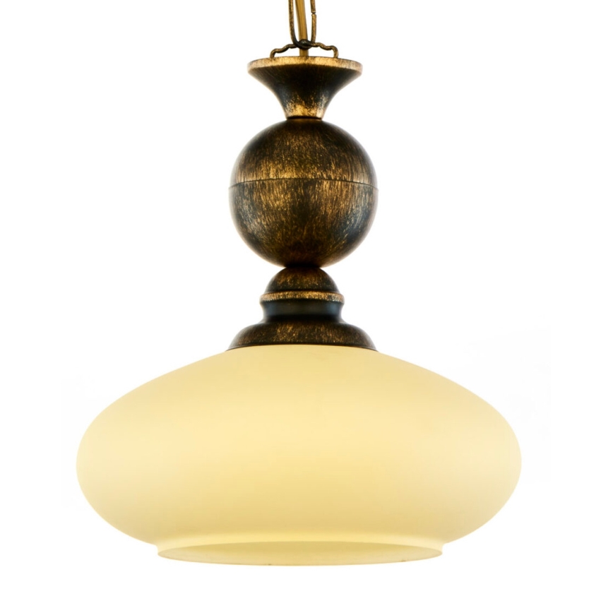 Brilagi - Κρεμαστό φωτιστικό σε αλυσίδα MOLLERO 1xE27/15W/230V Ø 24 cm μπρονζέ/πατίνα