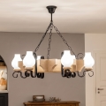 Brilagi - Κρεμαστό φωτιστικό σε αλυσίδα QUEEN 6xE14/40W/230V σε χρώμα δρυός