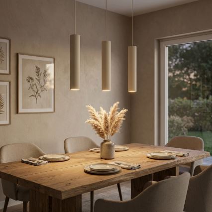 Brilagi - Κρεμαστό φωτιστικό σε καλώδιο 3xGU10/15W/230V μπεζ/χρυσό
