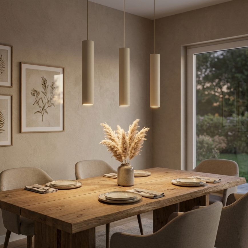 Brilagi - Κρεμαστό φωτιστικό σε καλώδιο 3xGU10/15W/230V μπεζ/χρυσό