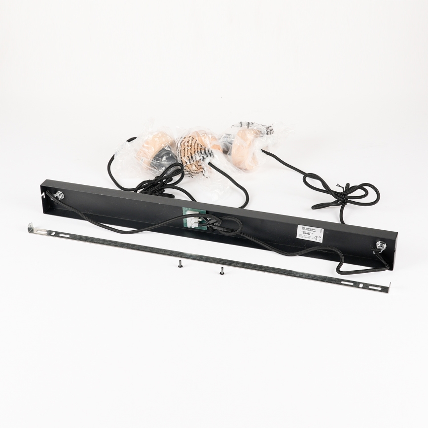 Brilagi - Κρεμαστό φωτιστικό σε καλώδιο BASKLITE 3xE27/15W/230V ξύλο καουτσούκ/μαύρο