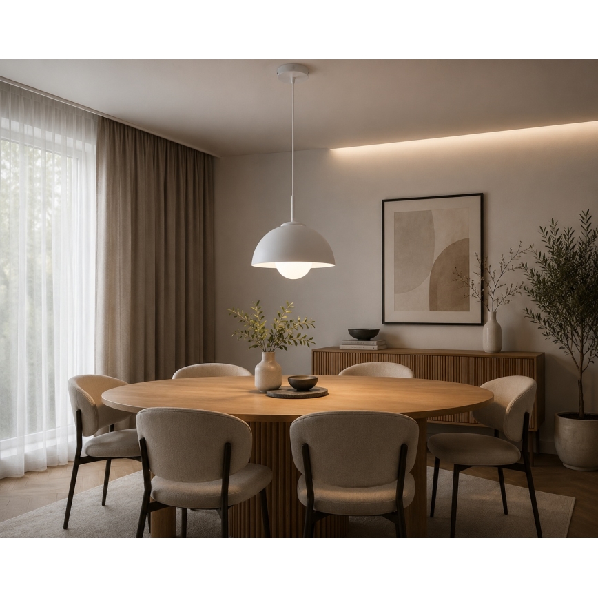 BRILAGI - Κρεμαστό φωτιστικό σε καλώδιο COSMO 1xE27/60W/230V διάμ. 30 cm λευκό/χρυσό
