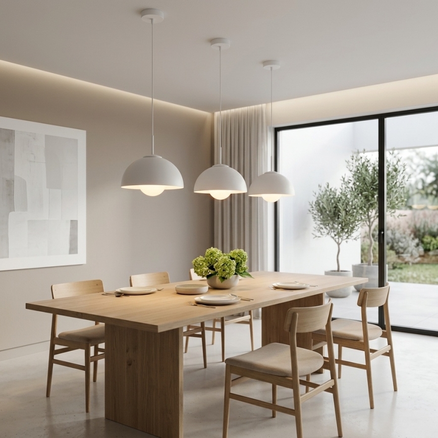 BRILAGI - Κρεμαστό φωτιστικό σε καλώδιο COSMO 1xE27/60W/230V διάμ. 30 cm λευκό/χρυσό