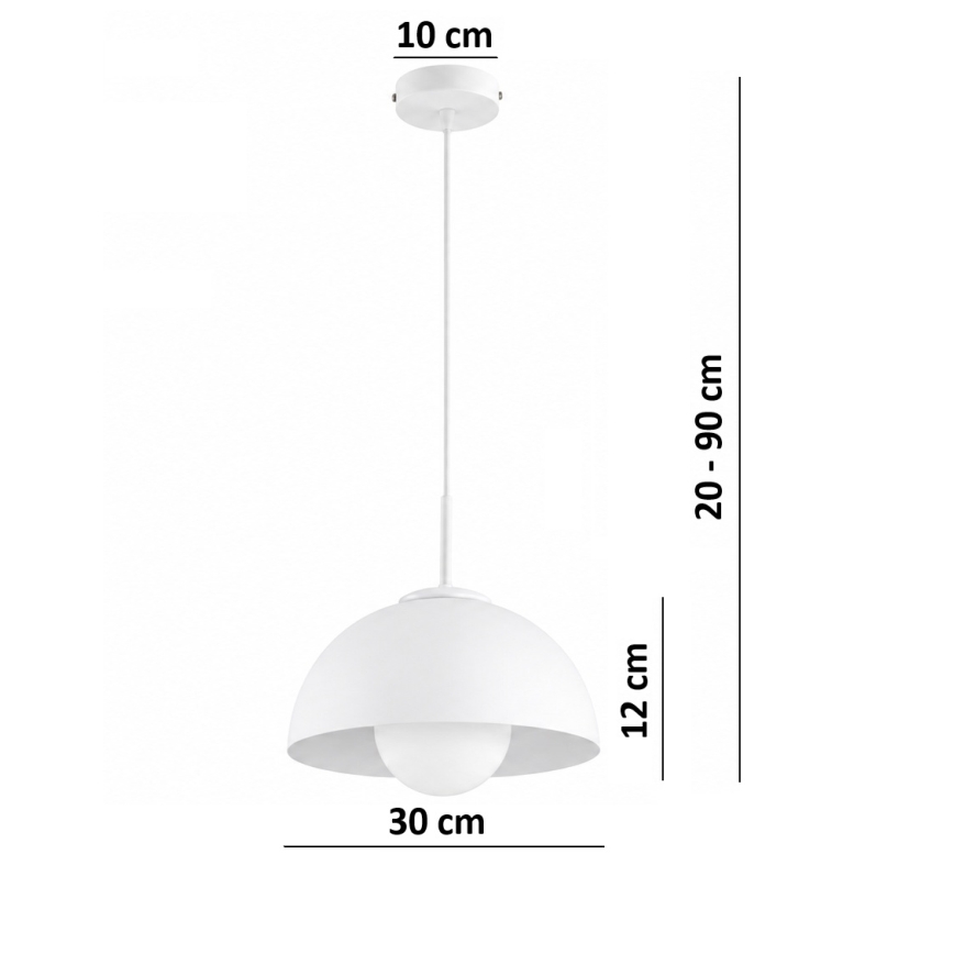 BRILAGI - Κρεμαστό φωτιστικό σε καλώδιο COSMO 1xE27/60W/230V διάμ. 30 cm λευκό/χρυσό