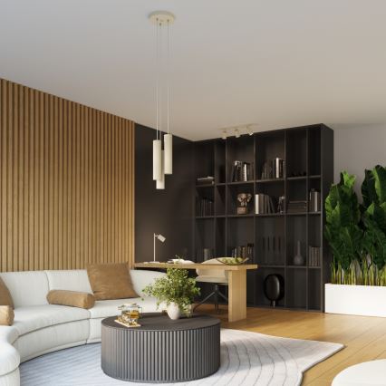 Brilagi - Κρεμαστό φωτιστικό σε καλώδιο CRESTO 3xGU10/10W/230V κρεμ