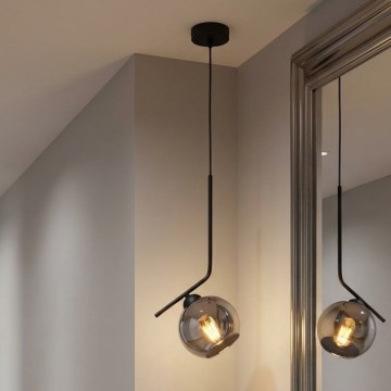 Brilagi - Κρεμαστό φωτιστικό σε καλώδιο DIOR 1xE27/60W/230V μαύρο/καπνιστό γκρι
