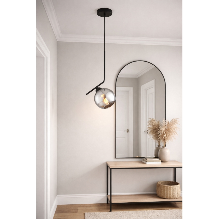 Brilagi - Κρεμαστό φωτιστικό σε καλώδιο DIOR 1xE27/60W/230V μαύρο/καπνιστό γκρι