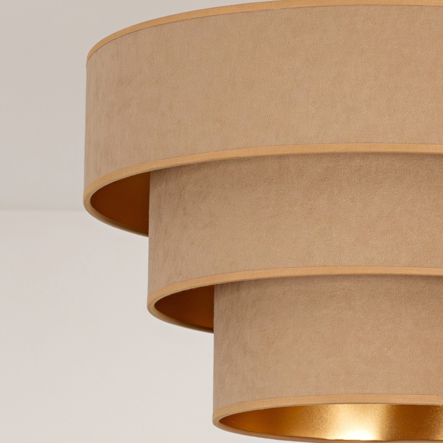 Brilagi - Κρεμαστό φωτιστικό σε καλώδιο LUNETA 1xE27/60W/230V Ø 40 cm μπεζ/χρυσό