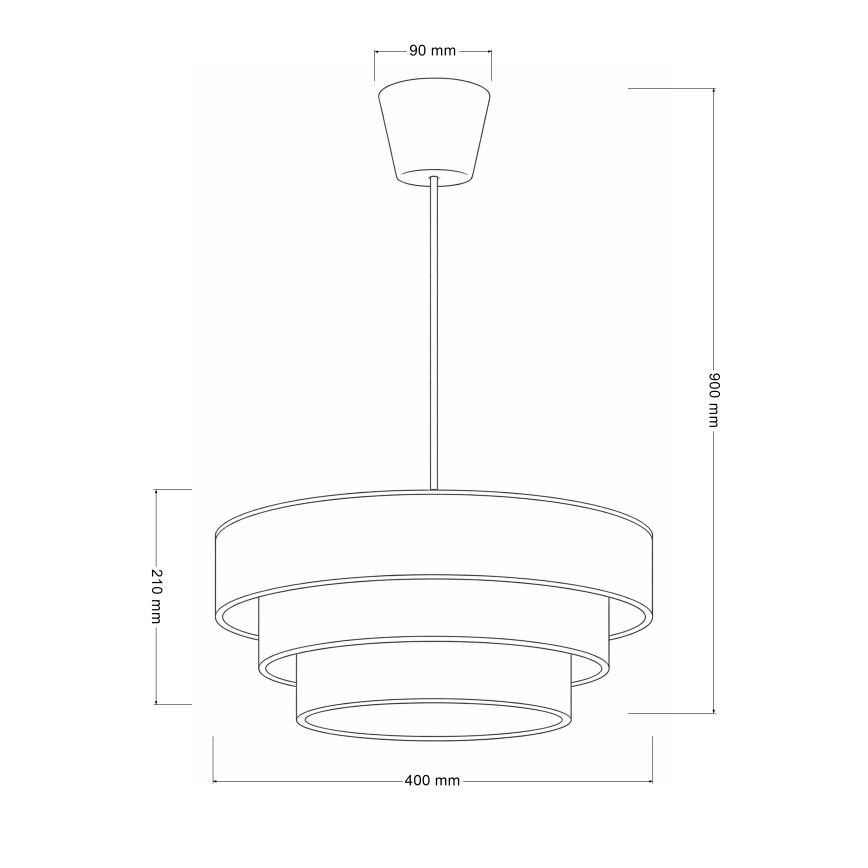 Brilagi - Κρεμαστό φωτιστικό σε καλώδιο LUNETA 1xE27/60W/230V Ø 40 cm μπεζ/χρυσό