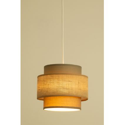 Brilagi - Κρεμαστό φωτιστικό σε καλώδιο RESNA 2xE27/60W/230V διάμ. 30 cm καφέ/μπεζ
