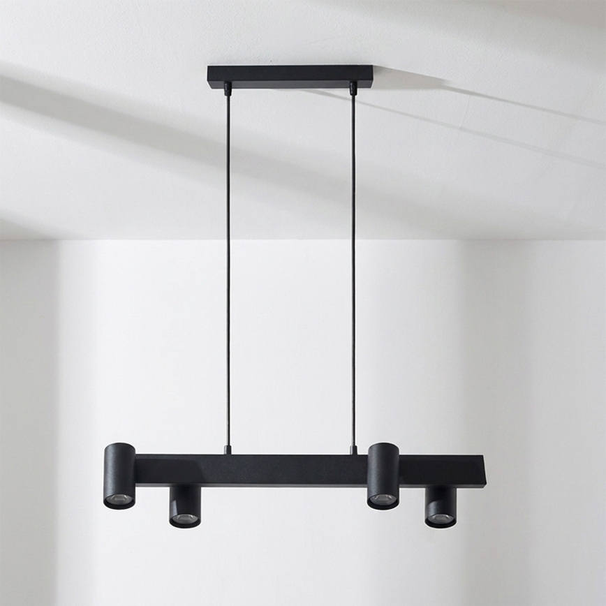 Brilagi - Κρεμαστό φωτιστικό σε καλώδιο SELE, 4x GU10, 30W, 230V, μαύρο