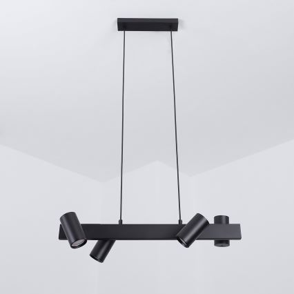 Brilagi - Κρεμαστό φωτιστικό σε καλώδιο SELE, 4x GU10, 30W, 230V, μαύρο