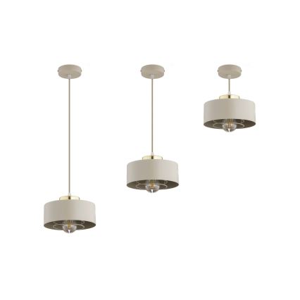 Brilagi - Κρεμαστό φωτιστικό σε καλώδιο SPRING 1xE27/60W/230V Ø 20 cm μπεζ/χρυσό