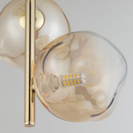 Brilagi - Κρεμαστό φωτιστικό σε καλώδιο VULCANO 3xG9/8W/230V χρυσό/καπνιστό μπεζ