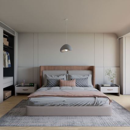 Brilagi - Κρεμαστό φωτιστικό σε καλώδιο WABI SABI 1xE27/40W/230V διάμ. 33 εκ. γκρι