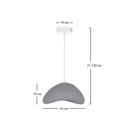 Brilagi - Κρεμαστό φωτιστικό σε καλώδιο WABI SABI 1xE27/40W/230V διάμ. 33 εκ. γκρι