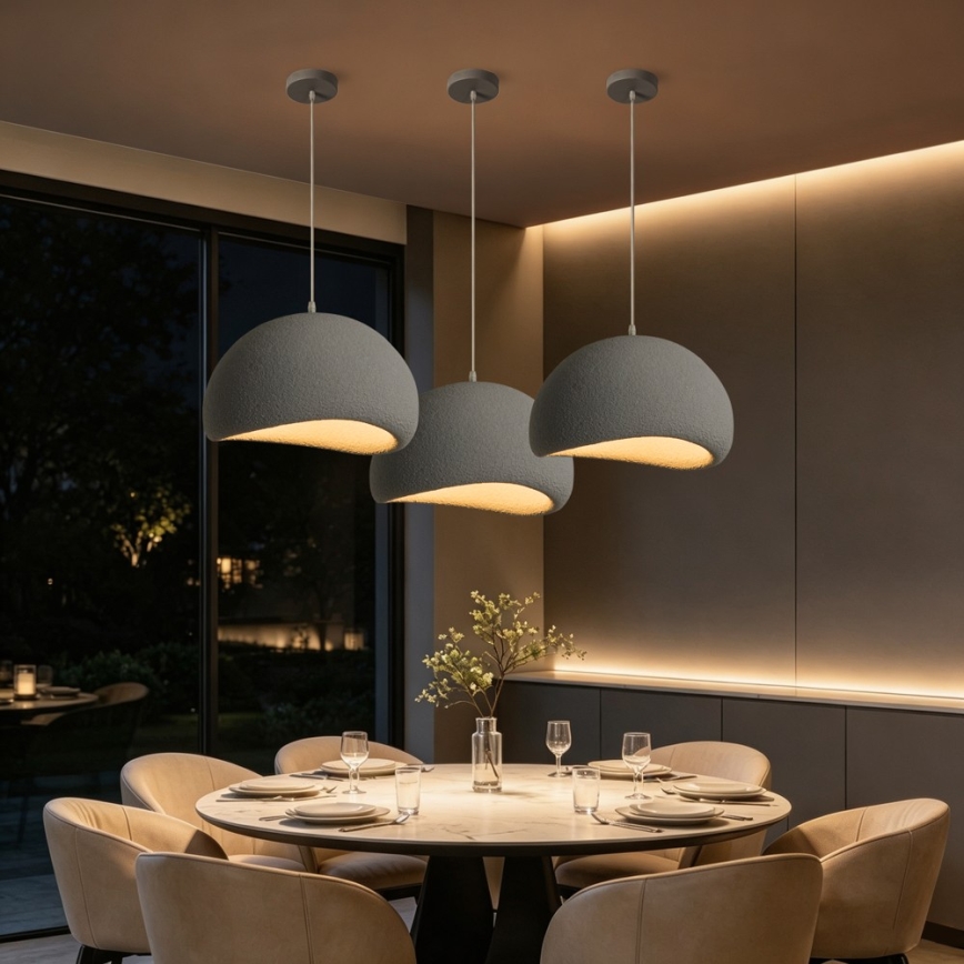 BRILAGI - Κρεμαστό φωτιστικό σε καλώδιο WABI SABI 1xE27/60W/230V Ø 40 εκ. γκρι