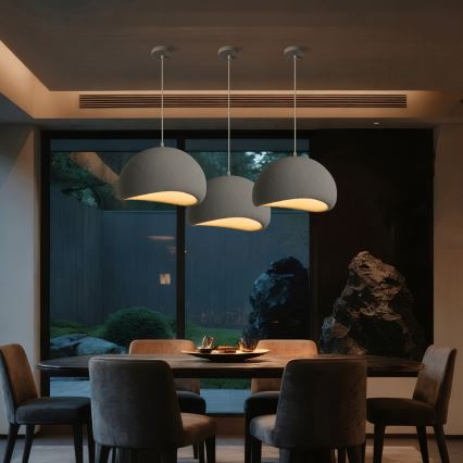 BRILAGI - Κρεμαστό φωτιστικό σε καλώδιο WABI SABI 1xE27/60W/230V Ø 40 εκ. γκρι