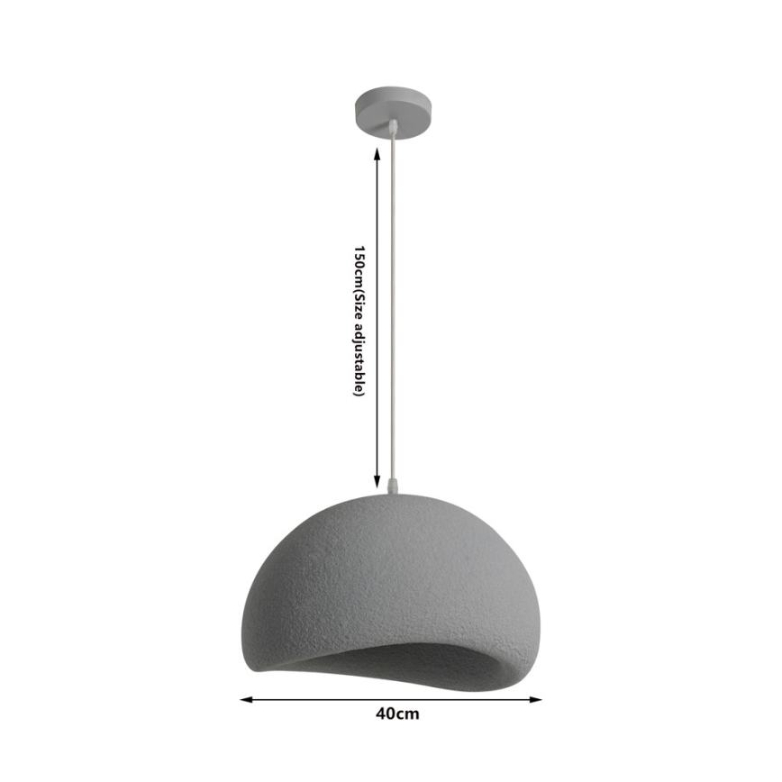 BRILAGI - Κρεμαστό φωτιστικό σε καλώδιο WABI SABI 1xE27/60W/230V Ø 40 εκ. γκρι