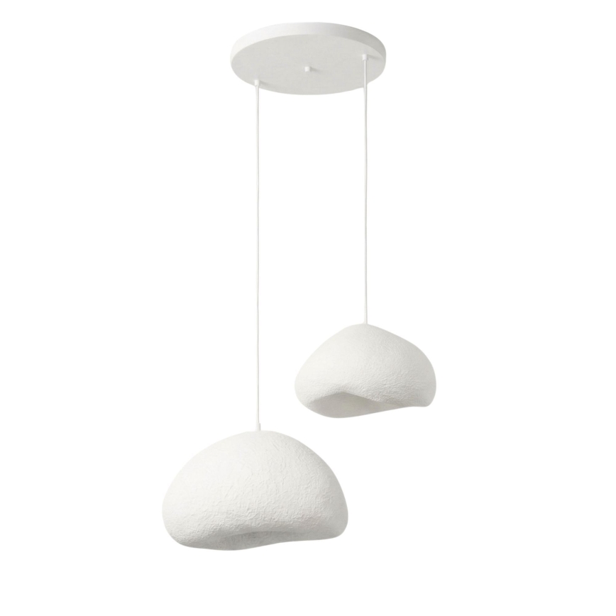 Brilagi - Κρεμαστό φωτιστικό σε καλώδιο WABI SABI 2xE27/40W/230V Ø 70 cm λευκό