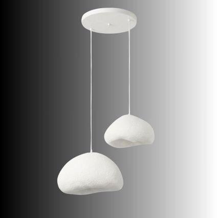 Brilagi - Κρεμαστό φωτιστικό σε καλώδιο WABI SABI 2xE27/40W/230V Ø 70 cm λευκό