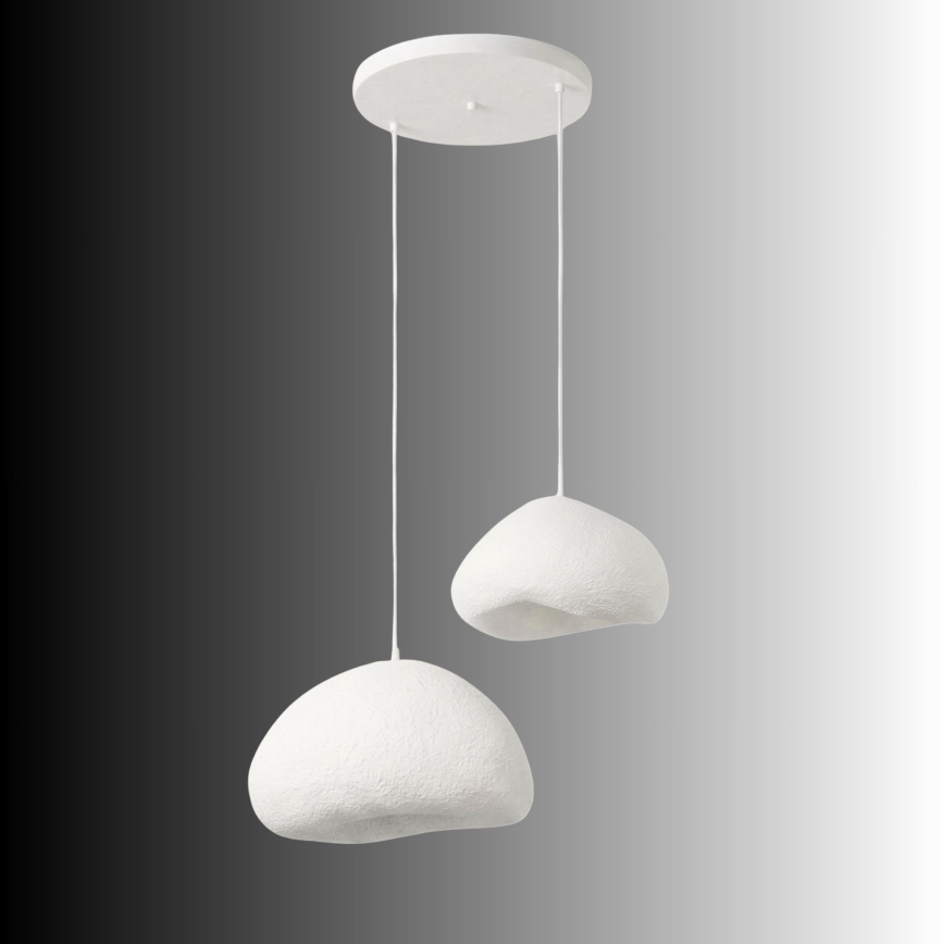 Brilagi - Κρεμαστό φωτιστικό σε καλώδιο WABI SABI 2xE27/40W/230V Ø 70 cm λευκό