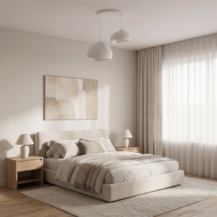 Brilagi - Κρεμαστό φωτιστικό σε καλώδιο WABI SABI 2xE27/40W/230V Ø 70 cm λευκό