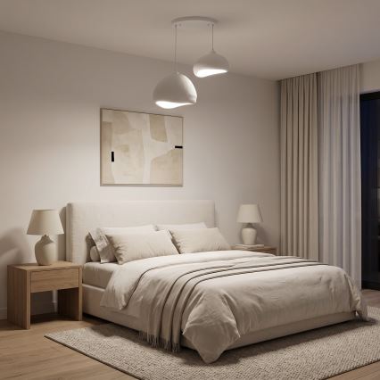 Brilagi - Κρεμαστό φωτιστικό σε καλώδιο WABI SABI 2xE27/40W/230V Ø 70 cm λευκό