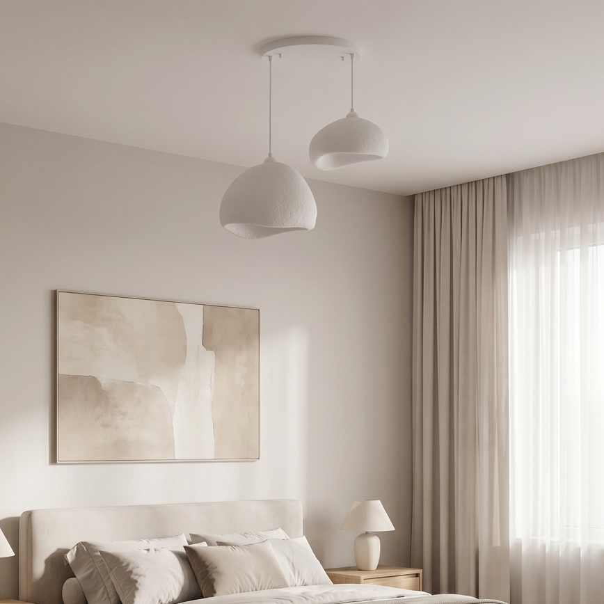 Brilagi - Κρεμαστό φωτιστικό σε καλώδιο WABI SABI 2xE27/40W/230V Ø 70 cm λευκό