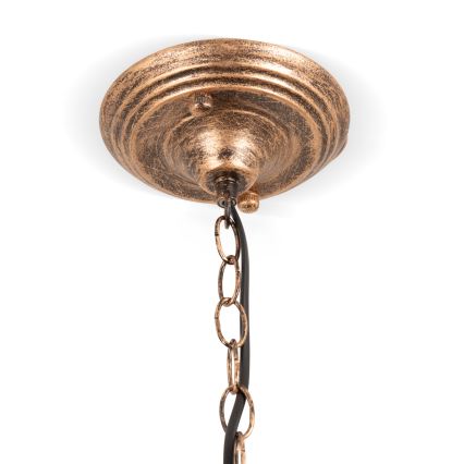 Brilagi - Κρεμαστό φωτιστικό σε στυλ Tiffany από βιτρώ με ανάρτηση σε αλυσίδα, SUNFLOWER, 1xE27/60W/230V, Ø 40 cm