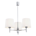 Brilagi - Κρεμαστό φωτιστικό σε ράβδο MONTE 3xE27/15W/230V εκρού/γυαλιστερό χρώμιο