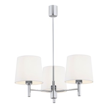 Brilagi - Κρεμαστό φωτιστικό σε ράβδο MONTE 3xE27/15W/230V εκρού/γυαλιστερό χρώμιο