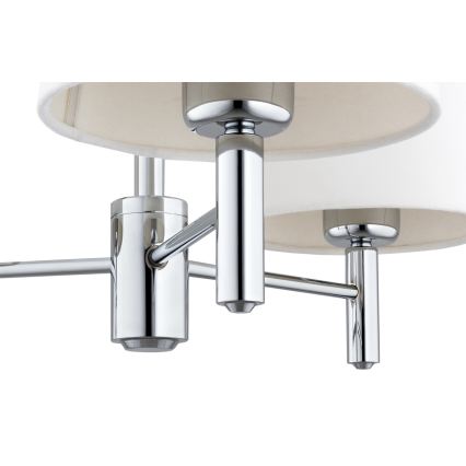 BRILAGI - Κρεμαστό φωτιστικό σε ράβδο MONTE 3xE27/60W/230V εκρού/γυαλιστερό χρώμιο
