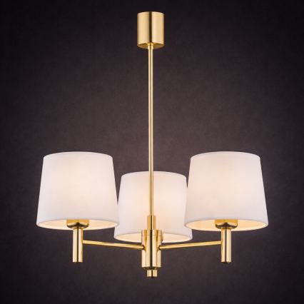 Brilagi - Κρεμαστό φωτιστικό σε ράβδο MONTE 3xE27/60W/230V εκρού/χρυσό