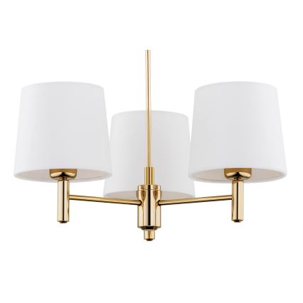 Brilagi - Κρεμαστό φωτιστικό σε ράβδο MONTE 3xE27/60W/230V εκρού/χρυσό
