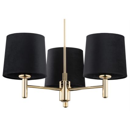 Brilagi - Κρεμαστό φωτιστικό σε ράβδο MONTE 3xE27/60W/230V μαύρο/χρυσό