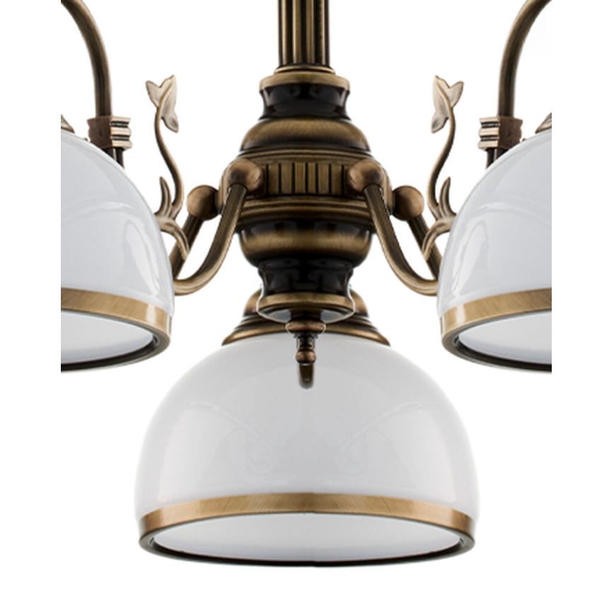 Brilagi - Κρεμαστό φωτιστικό σε ράβδο TAURUS 5xE27/15W/230V Ø 70 εκ., μπρονζέ