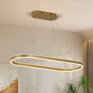 Brilagi - Κρεμαστό φωτιστικό PONDIE LED με καλώδιο LED/44W/230V 80x30 cm, χρυσό